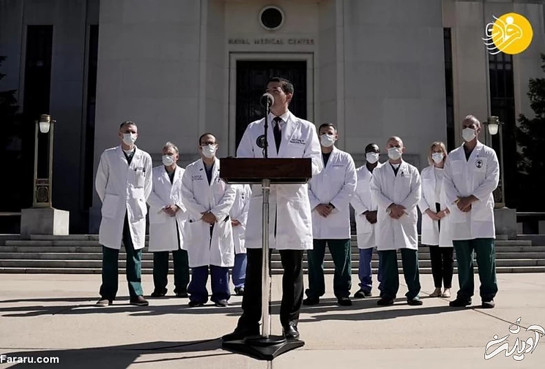 گزارش تصویری دعا برای بهبودی حال دونالد ترامپ